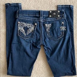 Miss Me Wing Stretch Jeggings